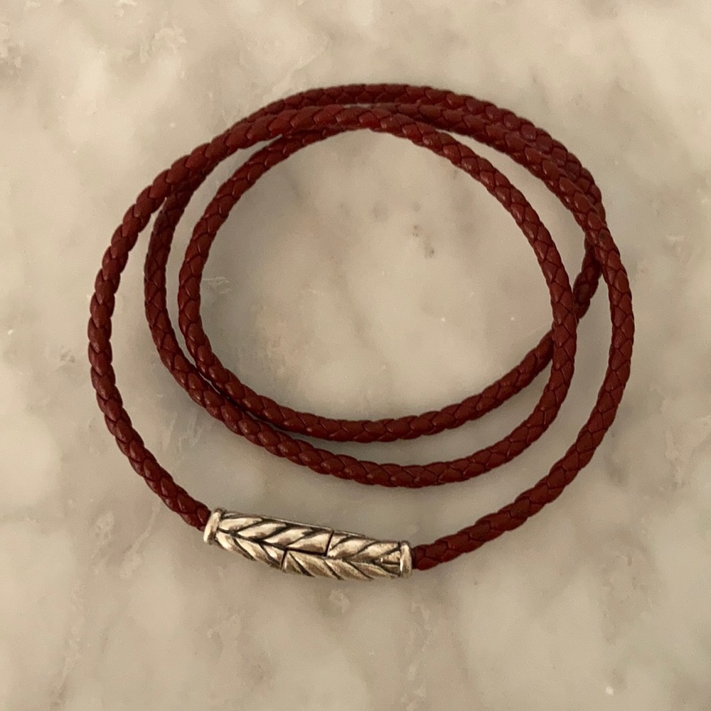 David Yurman leather bracelet - red